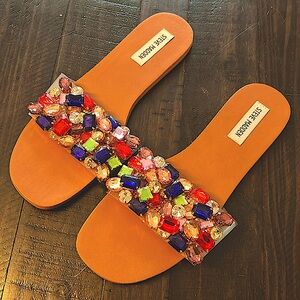Steve Madden Jeweled Slides